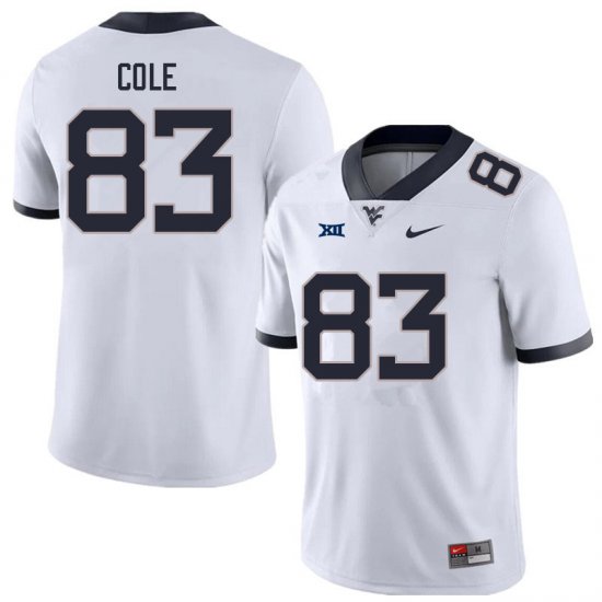 Men's West Virginia Mountaineers NCAA #83 C.J. Cole Gold Authentic Nike Stitched College Football Jersey EO15X61PX